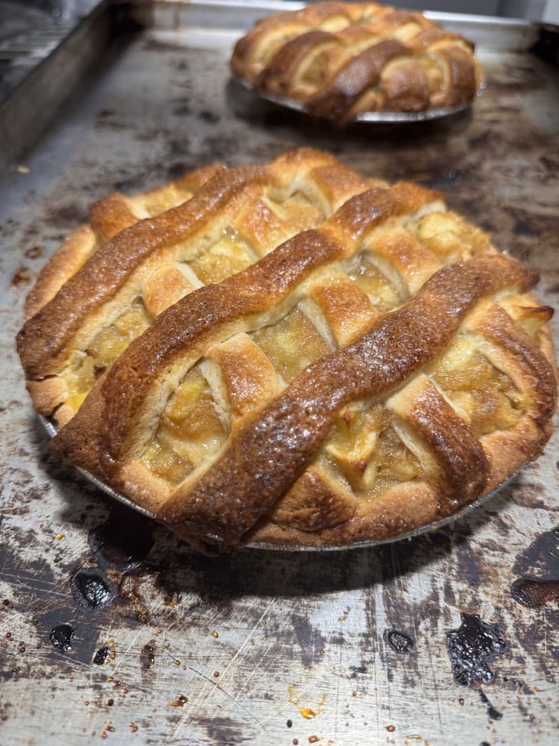 Lattice-topped apple pie